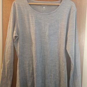 Women's Long Sleeve Gray Top